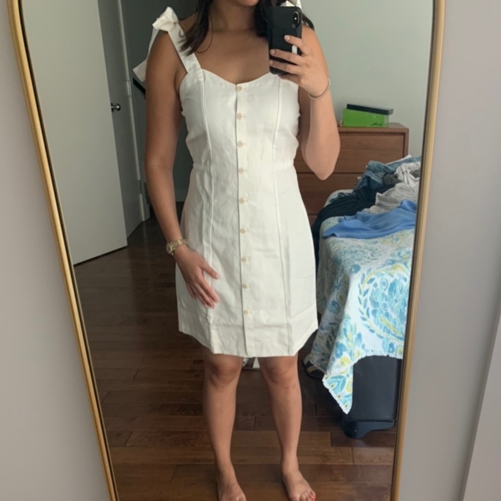 NWT Madewell Tie-Strap Button Front Sundress - Picture 3 of 4